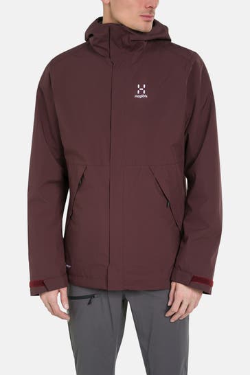HAGLÖFS 3 in 1-Funktionsjacke 'Stuga' bordeaux