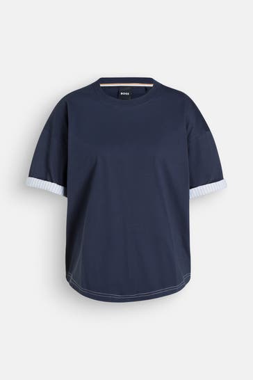 BOSS T-Shirt 'Easie' weißnavy