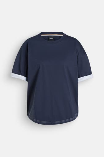 BOSS T-Shirt 'Easie' weißnavy