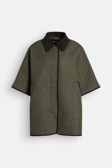 BARBOUR Light-Steppjacke 'Oakham' tannengrün