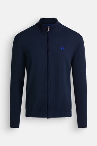 LA MARTINA Wollmix-Strickjacke nachtblau