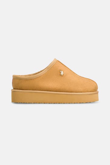 U.S. POLO ASSN. Slipper 'Vera' hellbraun