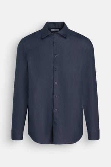 BALDESSARINI Leinenhemd 'Luke' nachtblau