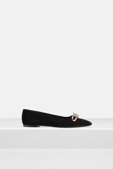 FERRAGAMO - Ballerinas 'Annie Camoscio' schwarz