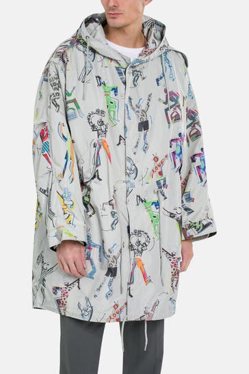 DESIGUAL 3 in 1-Regenjacke gemustert