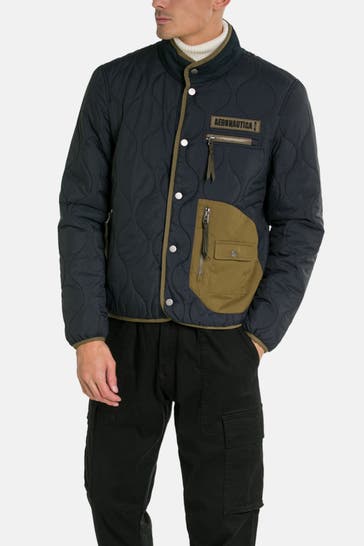 AERONAUTICA MILITARE Light-Steppjacke 'Guibbinom' nachtblau
