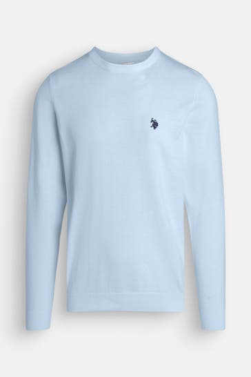 U.S. POLO ASSN. Strickpullover hellblau