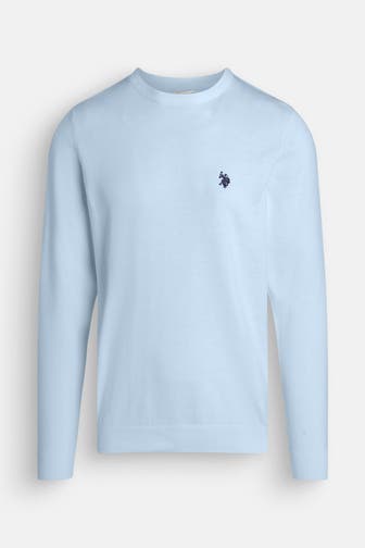 U.S. POLO ASSN. Strickpullover hellblau