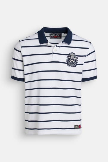 SUPERDRY Polo-Shirt 'Crest Stripe' gestreift