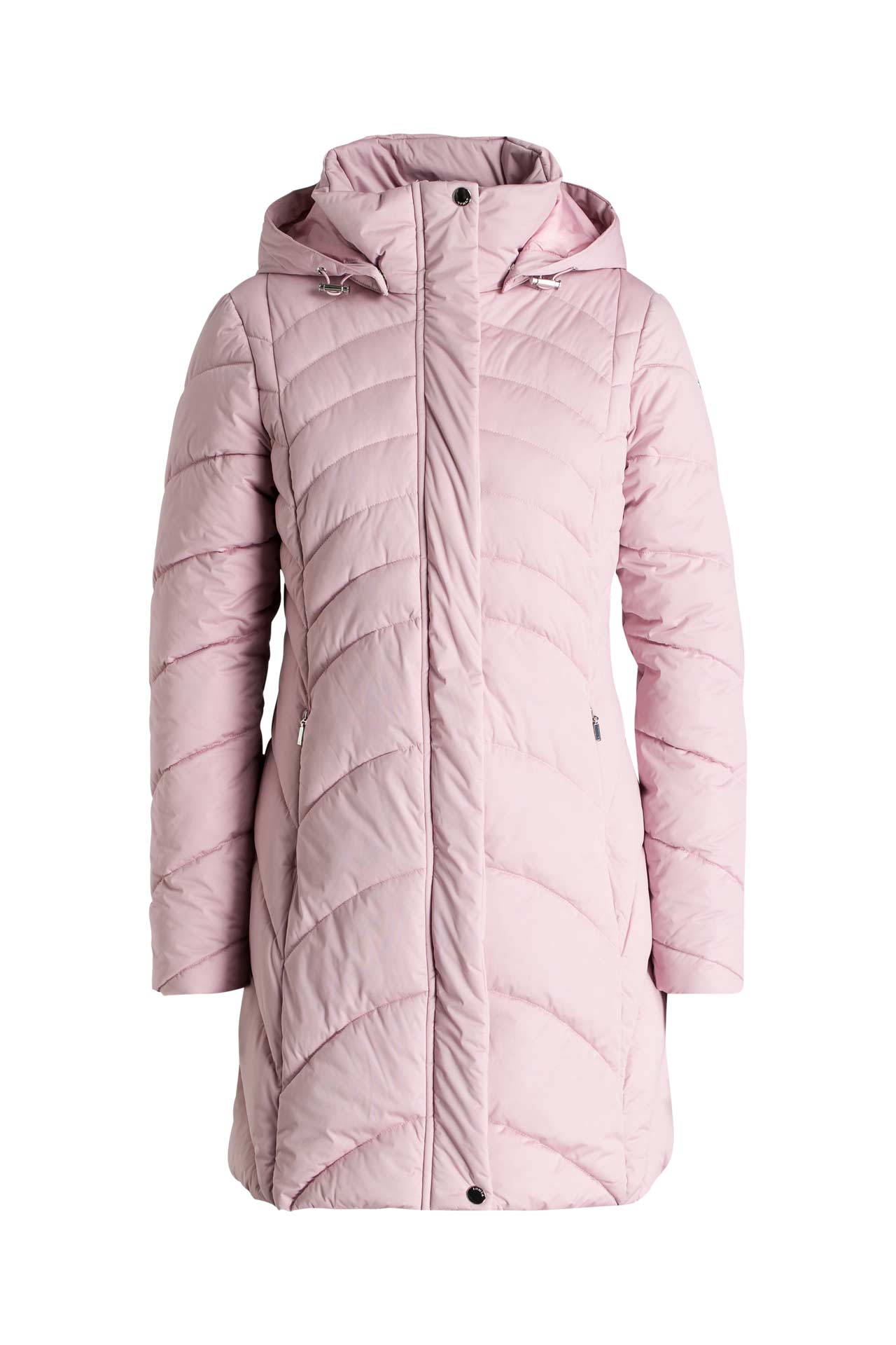 ICEPEAK Damen Steppmantel Brilon – Wasserabweisend, Gefüttert Mit Daunenimitat, 2-Wege-Stretch, Kapuze, Viele Taschen, Lang
