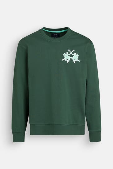 LA MARTINA Sweatshirt tannengrün