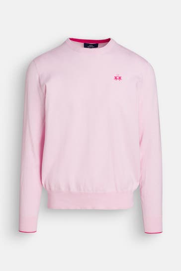 LA MARTINA Feinstrick-Pullover rosa