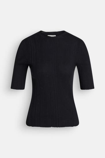 MARC O'POLO Strick-Shirt schwarz