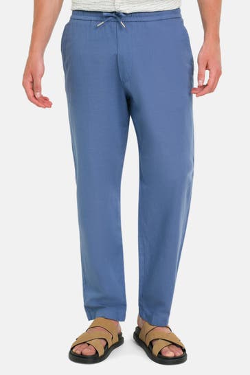 MARC O'POLO Leinenmix-Hose blau