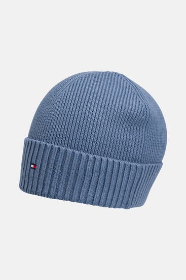 TOMMY HILFIGER - Strickmütze hellblau
