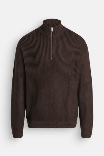 JACK & JONES Strick-Troyer dunkelbraun