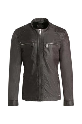 MAZE Lederjacke 'Flint' dunkelgrau
