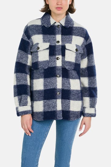 WOOLRICH Wollmix-Overshirt kariert