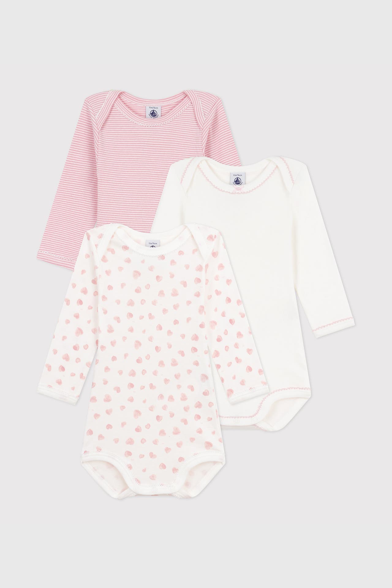 PETIT BATEAU 3er Pack Bodies mehrfarbig, Bild 1