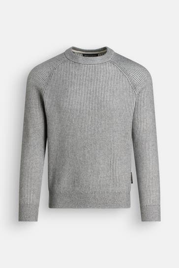 MARC O'POLO Strickpullover grau