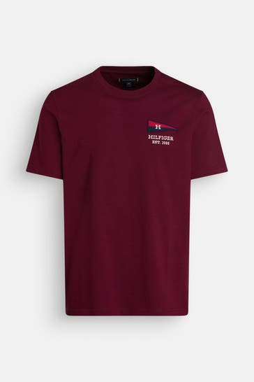 TOMMY HILFIGER T-Shirt weinrot