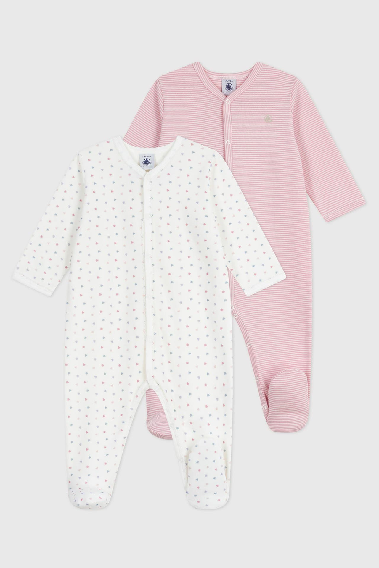 PETIT BATEAU 2er-Pack Strampler mehrfarbig, Bild 1