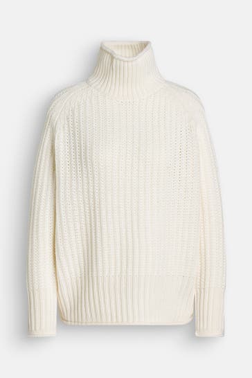 TOMMY HILFIGER Strickpullover wollweiß