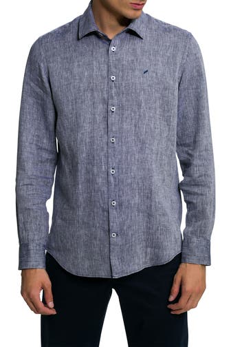 HECHTER Paris Leinenhemd navy