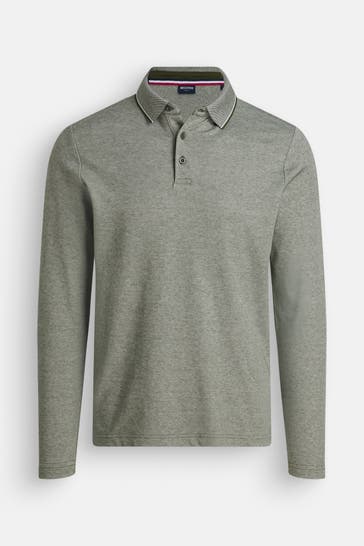 HECHTER Paris Polo-Longsleeve 'Easy Go' oliv
