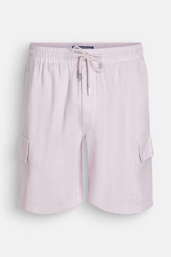 VILEBREQUIN Leinen-Shorts 'Baie' lavendel