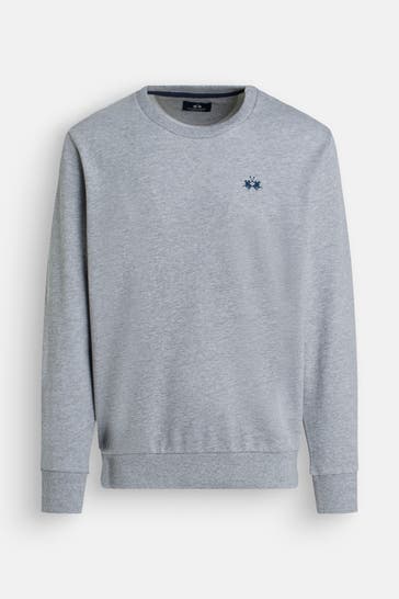 LA MARTINA Sweatshirt hellgrau meliert