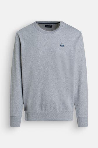 LA MARTINA Sweatshirt hellgrau meliert