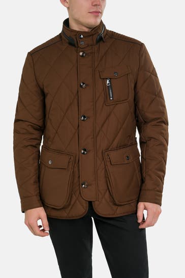 HANDSTICH Steppjacke 'Kent' dunkelbraun