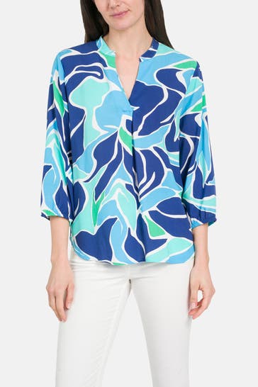 BETTY BARCLAY Tunika blau gemustert