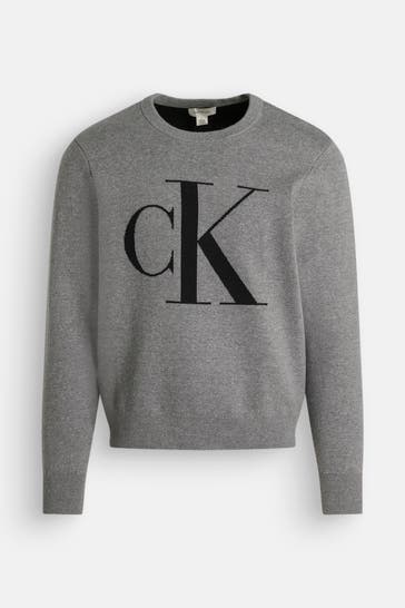 CALVIN KLEIN Strickpullover grau