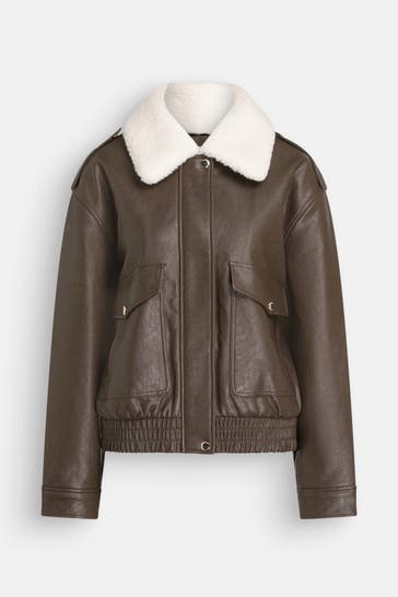 MICHAEL MICHAEL KORS Lederimitatjacke braun