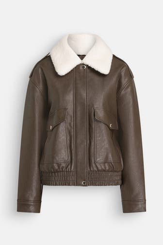 MICHAEL MICHAEL KORS Lederimitatjacke braun