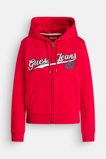 GUESS Sweatjacke rot