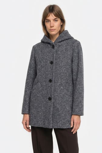 FUCHS SCHMITT Wollmix-Mantel navy