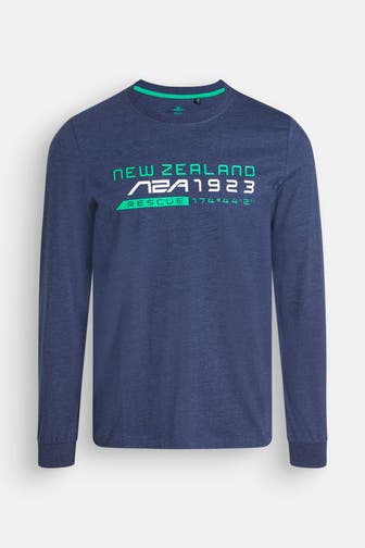 NEW ZEALAND AUCKLAND Longsleeve 'Landbook' dunkelblau