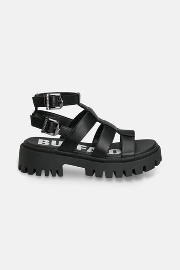 BUFFALO Sandalen 'Zanos Greek' schwarz