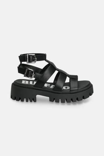 BUFFALO Sandalen 'Zanos Greek' schwarz