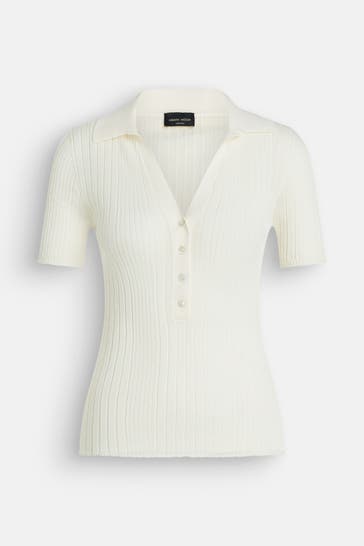 ROBERTO COLLINA Polo-Shirt vanille