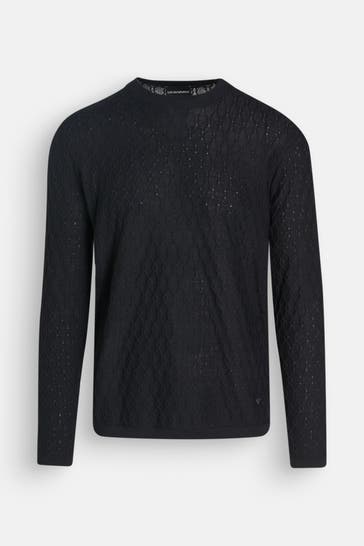 EMPORIO ARMANI Wollpullover nachtblau