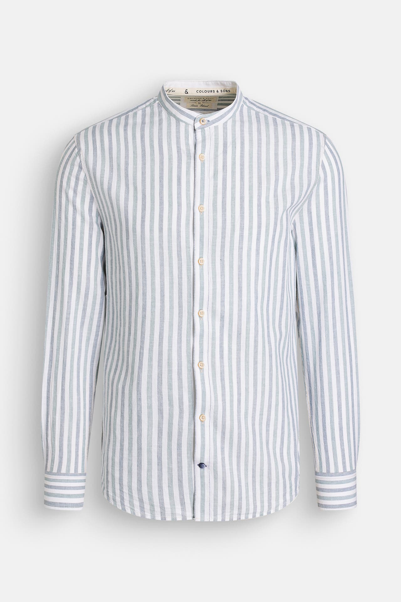 COLOURS & SONS Leinenmix-Hemd gestreift Regular Fit, Bild 1