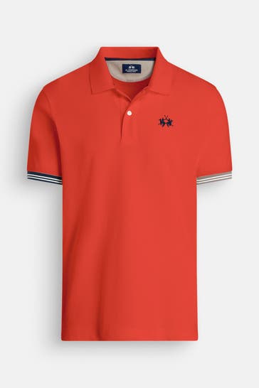 LA MARTINA Polo-Shirt orangerot