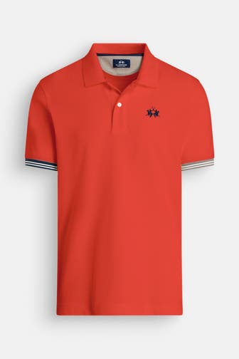 LA MARTINA Polo-Shirt orangerot