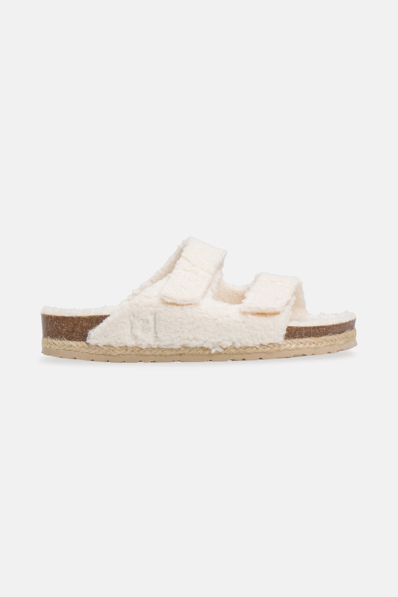 ESPADRIJ L'ORIGINALE Hausschuhe 'Claquette Curly Velcro' creme, Bild 1