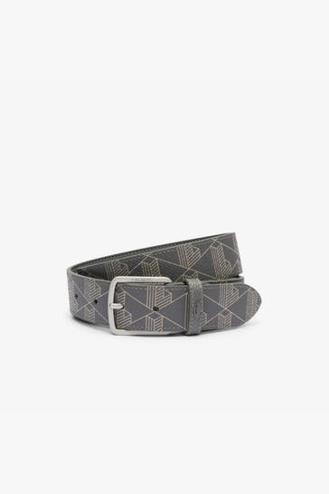 LACOSTE Gürtel dunkelgrau gemustert