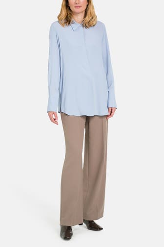 RIANI Seidenmix-Bluse hellblau